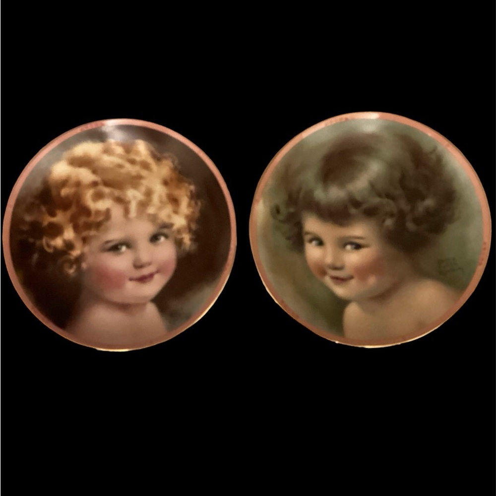 Pair of 1986 Bessie Pease Gutmann “Precious Portraits” porcelain plates.